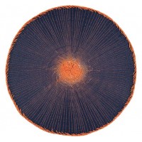 Woven Paper Placemat - Royal Blue & Spanish Orange